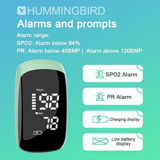 Pulse Oximeter Fingertip with Rechargeable, Oxygen Meter Finger Pulse Oximeter, Rechargeable Pulse Oximeter, Accurate Fast Oximetry SpO2 Reading for Outdoor Sports Home Wide Use (Green)