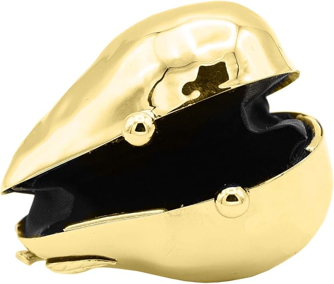 Gold Pear Shaped Pocket Purse Portable Travel Pill Box & Medicine Organizer (1 Large Compartment)