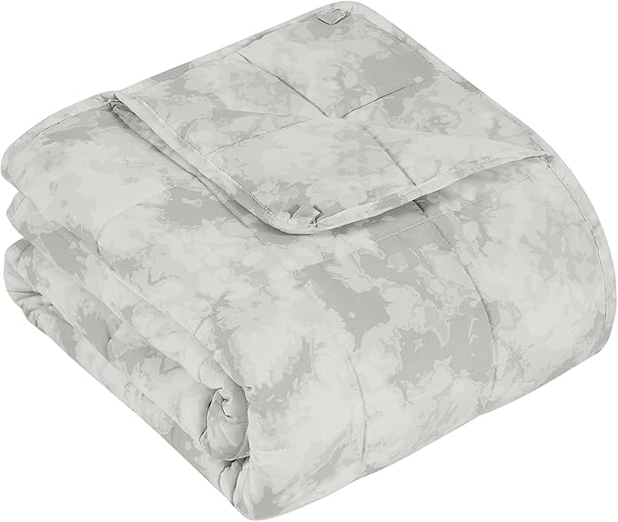 Topcee Weighted Blanket for Adults (15 lbs, 48" x 72") Twin Size Soft Cooling Heavy Blanket Sleeping, Apply to 130-160 lbs Body, Thick Breathable Blanket with Glass Bead, Easy Care