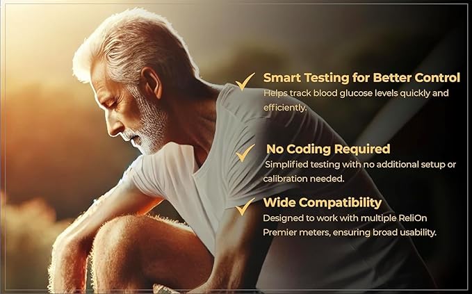 Premier Test Strips 100 Count | Premier Blood Glucose Test Strips | Diabetes Test Strips (100)