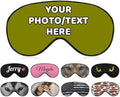 AMAPARK Custom Sleep Mask Add Your Own Design Personalized Photo Text Logo Soft Sleeping Masks for Men Women Wedding Anniversary Customized Gift, Olive