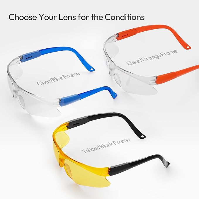 Shooting Glasses for Youth & Small Face Adults - Anti-Fog ANSI Z87.1 Certified Teens Range Shooting Eye Protection