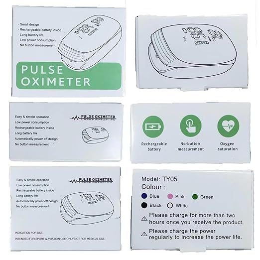 Rechargeable Pulse Oximeter Fingertip Oxygen Monitor Fingertip with SpO2 Pulse Rate and PI RR OLED Precision Fast Oximeter SpO2 Reading Outdoor Sports Home (Green)