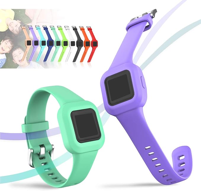 FitTurn Band Compatible with Garmin vivofit jr. 3 Bands Kids Replacement Accessory Soft Silicone Band 130-175mm Size for vivofit jr 3 Fitness Tracker Ages 4+ for Kids Wristbands (White)