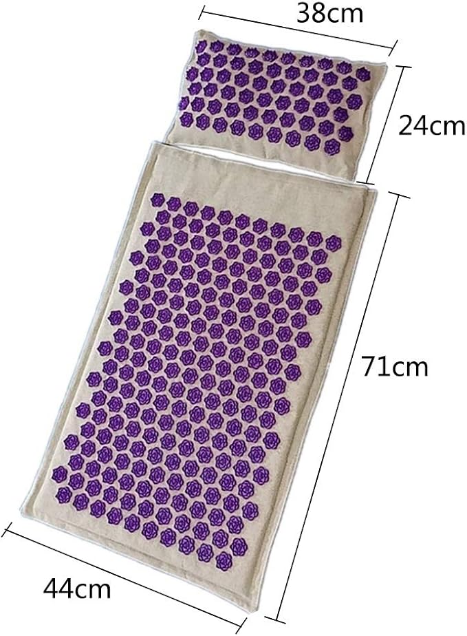 Back Massage Mat With Pillow Set-pain Acupuncture mat Massage Stress Relief Back Neck Acupuncture Can be Use By Both Men and Women