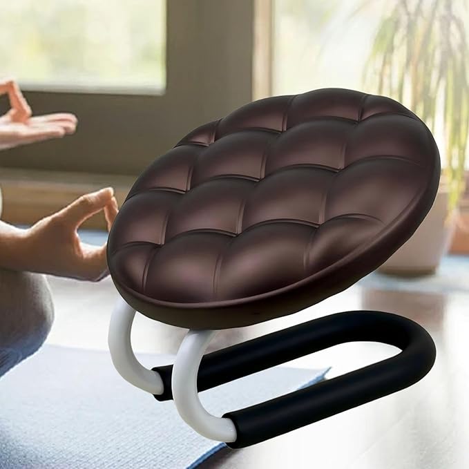 Kneeling Meditation Stool, Prayer Bench Gift Portable Kneeling Bench, Lightweight Meditation Bench Seat for Studio, Praying, Brown