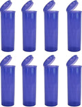 100Pcs Empty Pill Bottles with Caps, 13 Dram Empty Prescription Vial, Waterproof Airtight Joint Pill Bottles with Pop Top Caps, Medicine Container for Pill, Crafts, Candy, Supplements (Purple)
