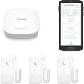 YoLink Smart Wireless Thermometer Hygrometer, 3-Pack, Wide Temp Range for Freezer, Fridge, Green House, Pet Cage, App Alerts, Emails, Text/SMS alerts, 5 Years Battery Life- Hub Included
