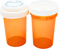 Five Star Supplies Plastic Pill Bottles - Reversible Cap Easy Open & Child Resistant - Pill Container Prescription Vial - Easy Open/Push N Turn (Amber, 20 DRAM 270 ct.)