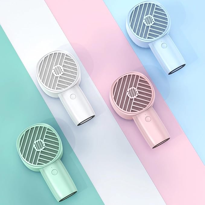 mini portable fan with HEPA filter. Battery for 10 hours and USB rechargeable. Cover your nose with it to breathe the 150L/min clean air. (White)