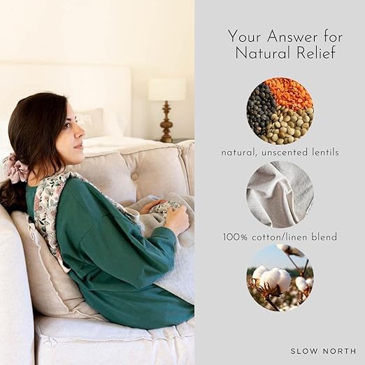 Slow North Hot & Cold Neck Shoulder Wrap: Natural Relief from Shoulder and Neck Ache, Menstrual Cramps Relief, and Stress Reduction
