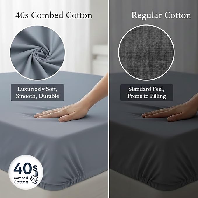 Grounding Sheets with Grounding Mat,10% Pure Silver Fiber+90% Organic Cotton,Deep Pocket Grounding Bed Sheets.Grounded Fitted Sheets Set.