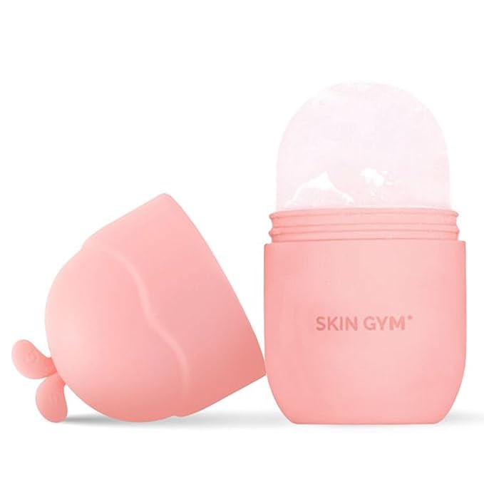 Skin Gym Ice Roller for Face – Facial Depuffing & Cooling Skin, Cold Face Roller to Minimize Pores & Soothe Skin, Reusable Cryo for Glowing Complexion