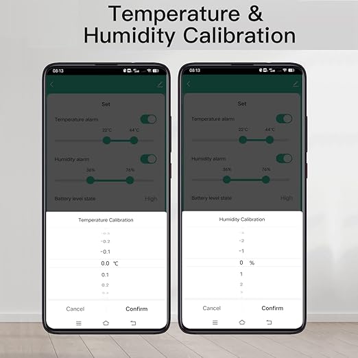WiFi Thermometer Hygrometer: Smart Temperature Humidity Sensor with App Notification Alert, Data Storage Export, Calibrated Indoor Temperature Monitor, for Room Greenhouse Wine Cellar (1-Pack Black)