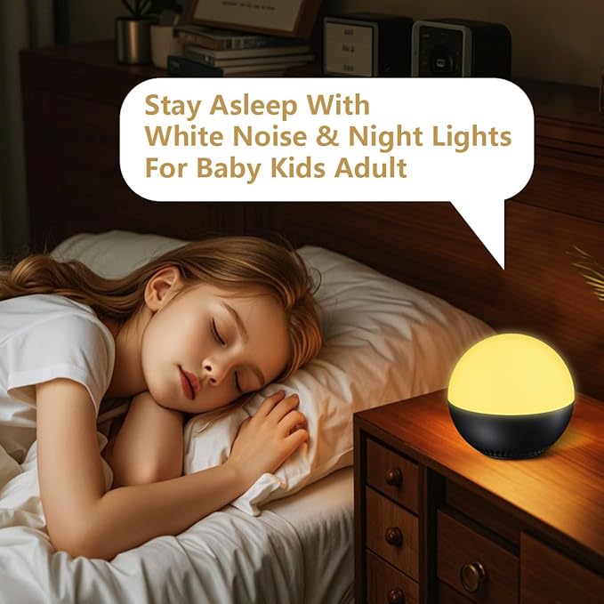 Battery Sound Machine Mini White Noise Machine Baby Shushing Portable Brown Noise Machine 30 Soothing Sounds for Kids Adults Dogs Auto-Off Timer 32 Volume Levels Sleep Machine for Home Office Privacy