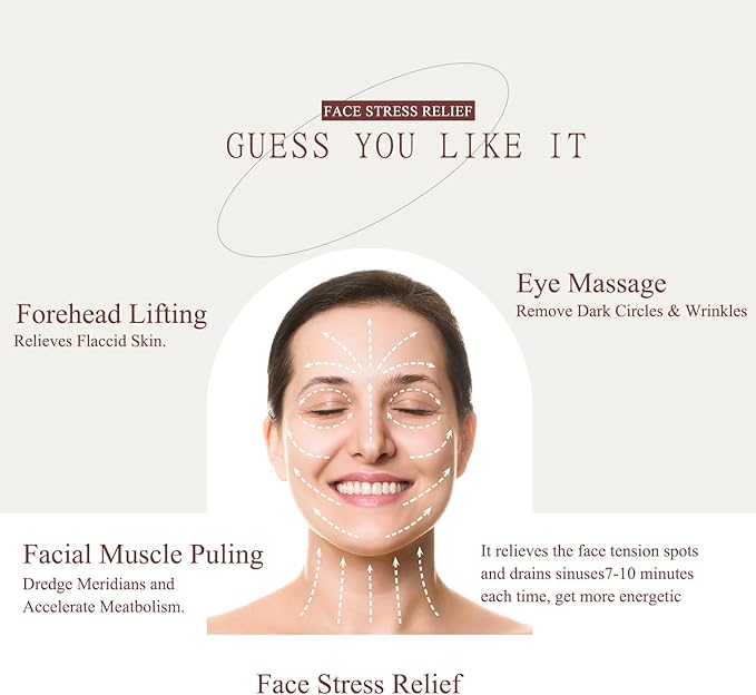4Pieces Facial Reflexology Massage Tool，Stainless Steel Manual Acupuncture Pen with GuaSha Board， Double Headed Spring Loaded Ear and Body Point Probe Pen