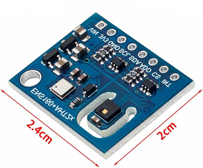 HiLetgo ENS160+AHT21 Carbon Dioxide Sensor CO2 eCO2 VoCs TVOC Gas Sensor Temperature Humidity Sensor Air Quality Monitoring Sensor Replace CCS811
