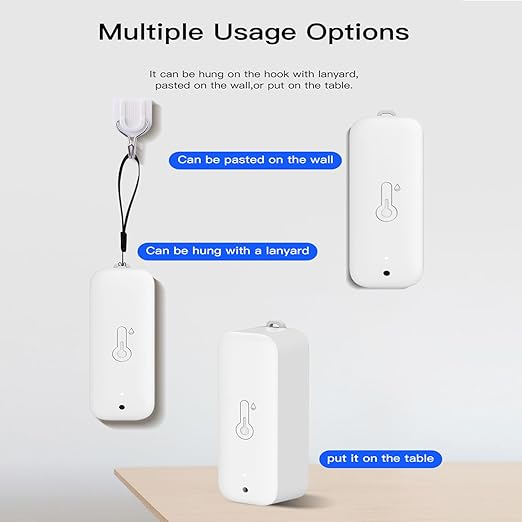WiFi Thermometer Hygrometer: Smart Temperature Humidity Sensor with App Notification Alert, Data Storage Export, Calibrated Indoor Temperature Monitor, for Room Greenhouse Wine Cellar (1-Pack White)