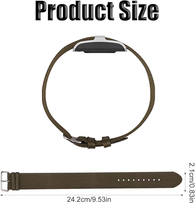 Replacement Nylon Loop for Hume Band, Soft Breathable Woven Wristband with Adjustable Metal Buckle for Hume Health Band Fitness Tracker All-Day Comfort Wear