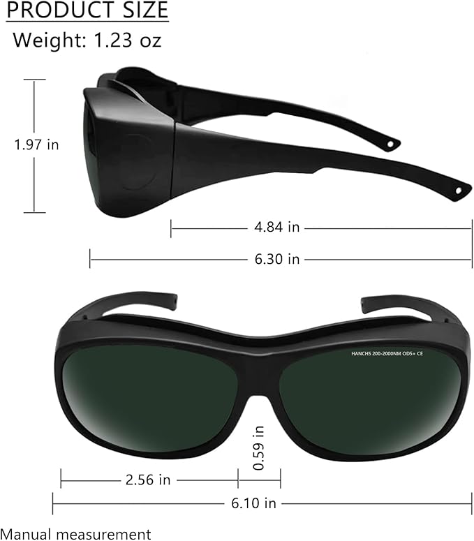 Laser Safety Glasses Red Light Therapy Goggles UV Blocking Laser Glasses for Laser Cosmetology Operator Eye Protection