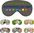 Personalized Eye Mask, Custom Eyeshade Blindfold Add Your Design Image Text Customized Eye Cover with Adjustable Strap for Sleeping Travel Work Naps Blocks Light, Grayish Yellow