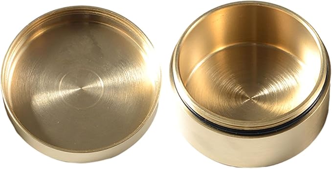 Brass Pill Case Round Pill Box Practical Coin Holder Dustproof Sealed Container Travel Pill Organizer for Jewelry Outdoor