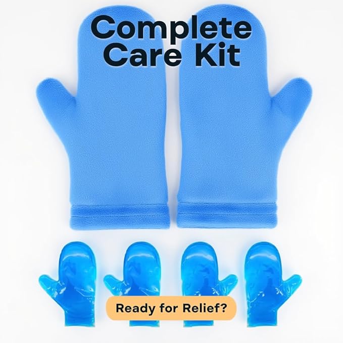 Hot & Cold Therapy Gloves | Ice & Heat Pain Relieving Mittens | Microwavable & Freezable, Arthritis, Finger & Hand Injuries, Carpal Tunnel - Small, Medium
