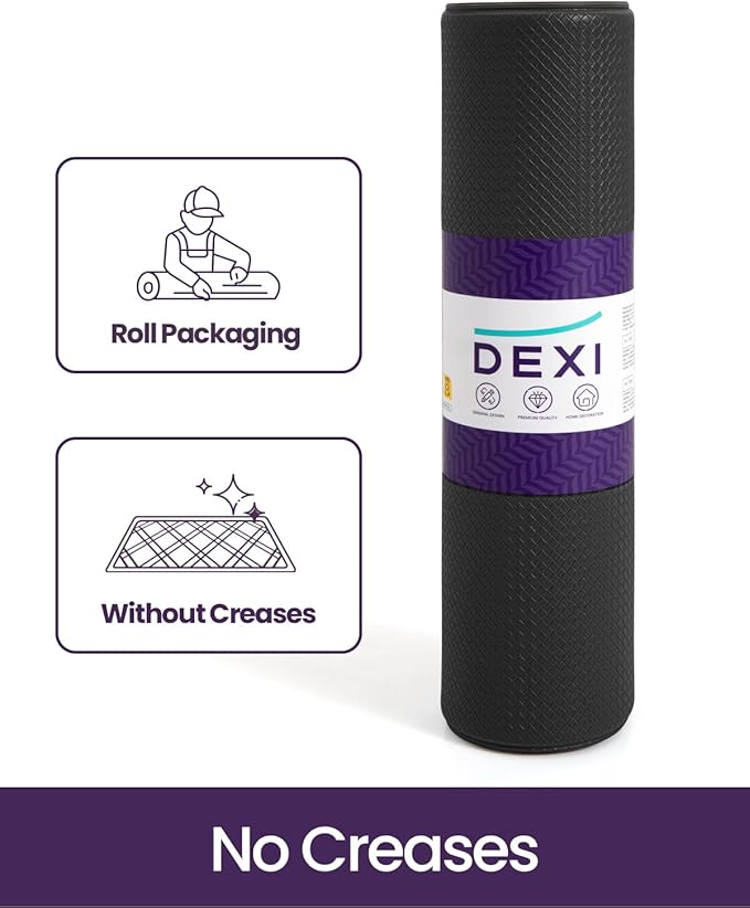 DEXI Kitchen Floor Mats Cushioned Anti Fatigue, 17x95, Long Standing Runner Rug Waterproof, Comfort Memory Foam Padded for Front Sink Laundry, Black