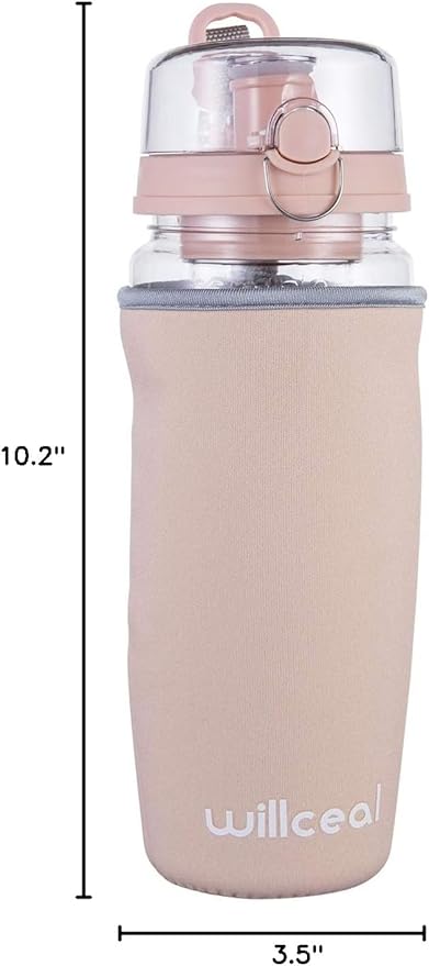 Fruit Infuser Water Bottle 32oz- Durable, Large - BPA Free Tritan, Flip Lid, Leak Proof Design - Sports, Camping