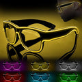 Ainiv Wireless Light Up Glasses 3 Modes LED Luminous Glasses Glow in the Dark for Parties, DJ, EDM, Halloween, Christmas