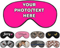 AMAPARK Custom Sleep Mask Add Your Own Design Personalized Photo Text Logo Soft Sleeping Masks for Men Women Wedding Anniversary Customized Gift, Deep Pink
