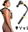 G4D Fascia Gun with Detachable U-Shape Long Handle, 10mm Deep Tissue Percussion, Brushless Motor, Up to 2800 RPM, Type-C Fast Charging, Includes 4 Massage Heads for Back Neck Shoulder Relief