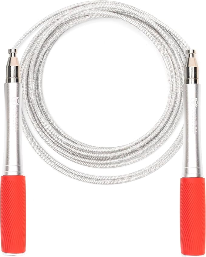 Jump Rope for Men & Women - Ultra-Fast, High Speed Jump Rope - Self-Locking Screw-Free Design with Aluminum Handles and Silicone Textured Grips - Precision Engineered for Maximum Performance - Skipping Rope for Workout Fitness, Cross Training & Home Ex...