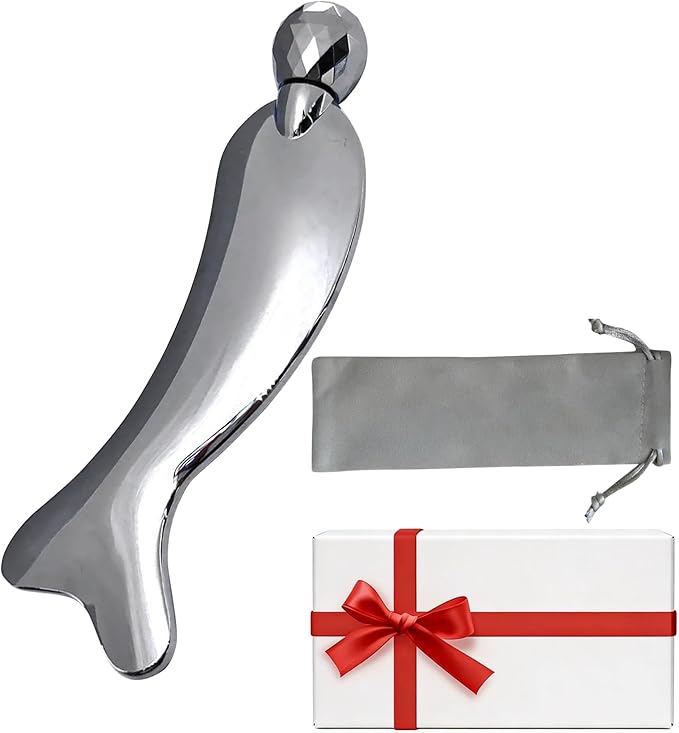 Gua Sha Facial Tool,Gua Sha Tool for Face&Body,Eye&Face Roller,Reduce Puffiness Double Chin Eye Fatigue, Boost Lymphatic Drainage, At-Home Skincare Massager, Self-Care Gift for Women