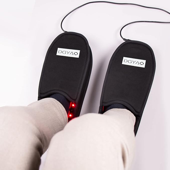 Red Light Therapy Device for Foot Feet Pain Relief Slipper with 660 & 880NM LED Near Infrared Light Therapy Shoes Pad for Toes Instep at Home Use (Single)