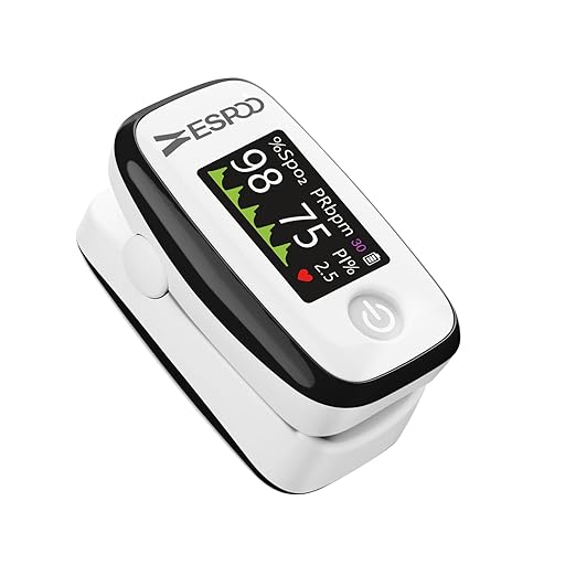 Pulse Oximeter Fingertip, Blood Oxygen Monitor, 4 colors 1.14'' TFT Alarm & Brightness Adjustable