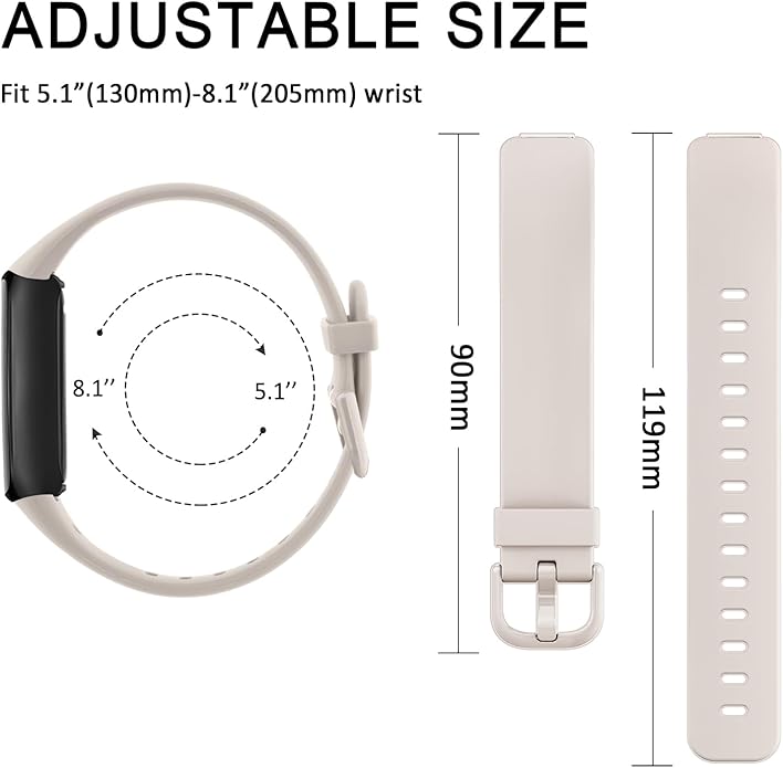 6-Pack Bands for Fitbit Inspire 3 Bands for Women Men, Soft Silicone Adjustable Wristband Replacement Straps Compatible with Fitbit Inspire 3 Fitness Tracker