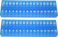 AM PM 31 Day Once-a Day Monthly Pill Planner Organizers - Large Compartment Pill Boxes Store Medications for Entire Month Plus Compartment for Extra Pills (AM/PM) (Am/Pm Blue & Blue)