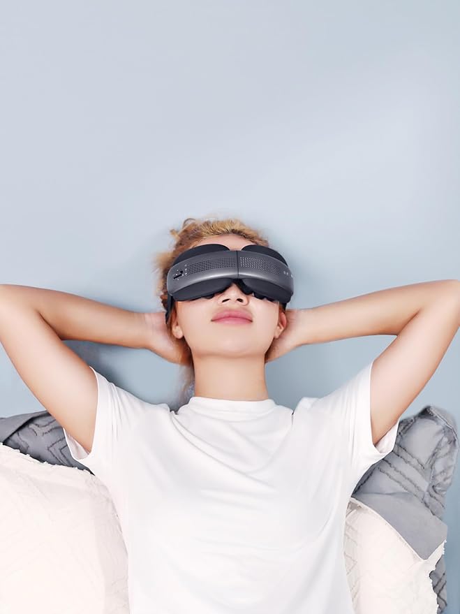 Be Relax Dynamic Eye Therapy Portable Travel-Friendly Cordless Massager. Eye Fatigue and Dryness Solution. Various Massage Heads. Enhance Relaxation. in Built Music.