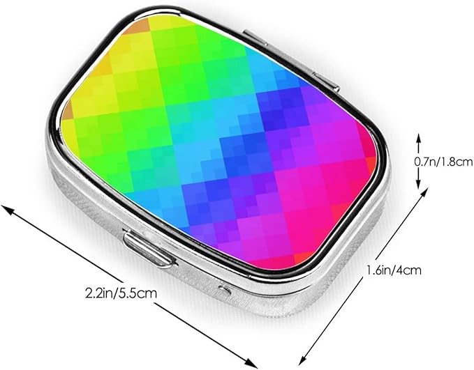 Custom Rectangular Pill Box Personalized Add Your Own Text Image Pill Case Pill Organizer Portable Medicine Container Holder for Pocket Purse 2.2 x 1.6 x 0.7 in