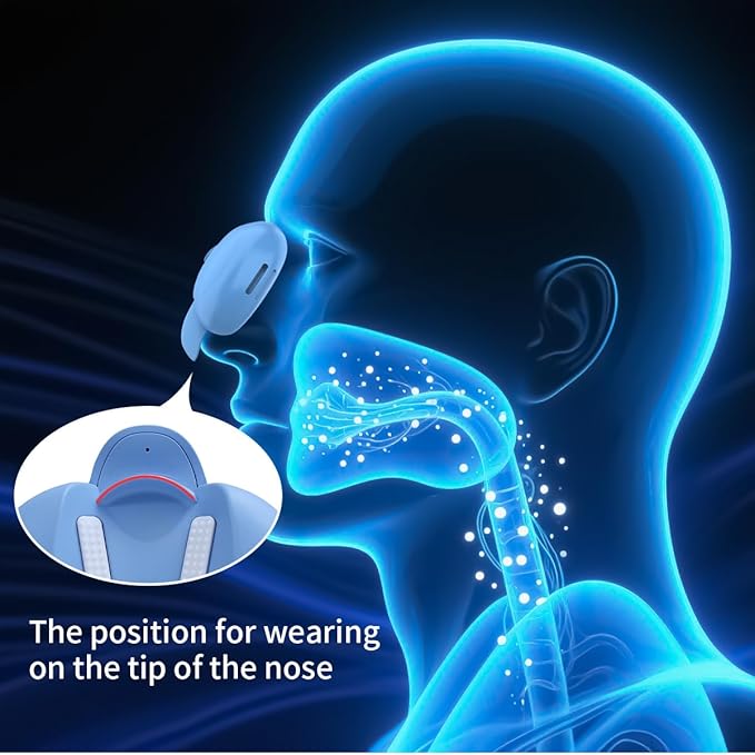 Smart Anti-Snoring Device,Smart Snore Stopper with Strong and Weak Modes for Snoring Reminder,Relief.Easy Use,AI Automatic Monitoring Portable Snore Solution for Home Office Travel
