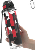 32oz/1L Sport Water Bottle, Light Tritan, Quick-Open Chug Lid/Straw 2-in-1, Leak-Proof, Dishwasher-Safe, BPA-Free, Drop-Resist & Scratch-Resist for Travel/Gym/Office (Bauhaus 1)