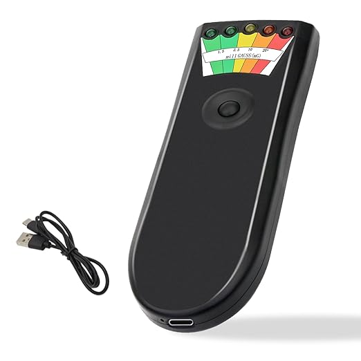 5 LED Ghost Hunting Equipment, EMF Detector for Home/Office Inspections Magnetic Field Detector (1 Pack)