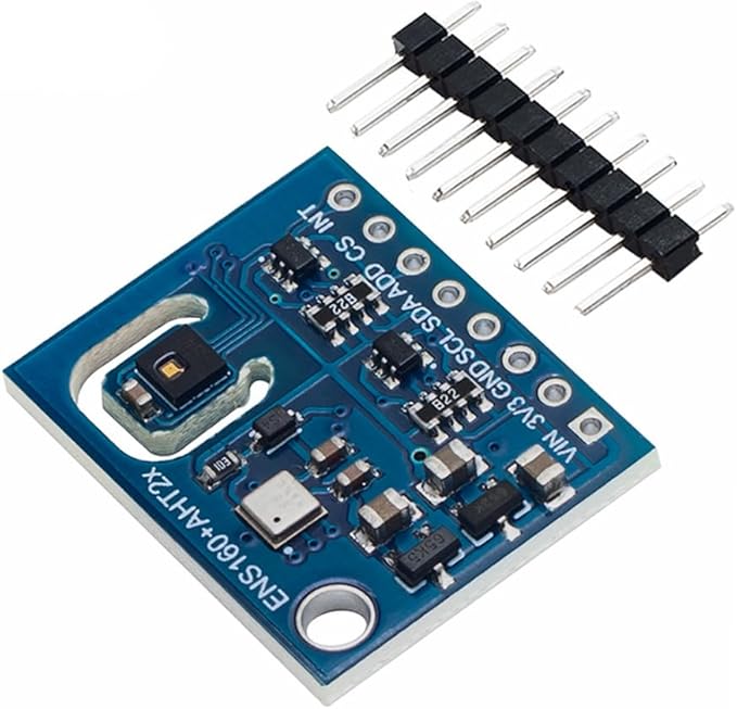 HiLetgo ENS160+AHT21 Carbon Dioxide Sensor CO2 eCO2 VoCs TVOC Gas Sensor Temperature Humidity Sensor Air Quality Monitoring Sensor Replace CCS811