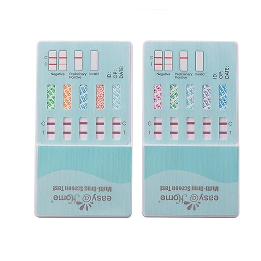 Easy@Home Multi-Drug Screen Test: 25 Pack Urine Drug Tests Kit, Testing AMP/BZO/COC/THC/MET/MOR/BAR/MDMA/PCP/MTD, Instant Drugs Test Kits Including Sensitive Marijuana Test, #EDOAP-3104