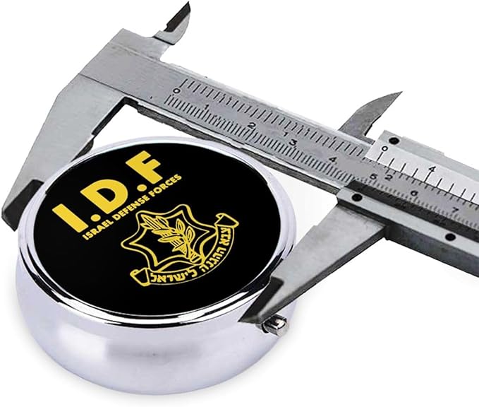 IDF Israel Defense Forces Round Pill Box Streamline Daily Medication Routine