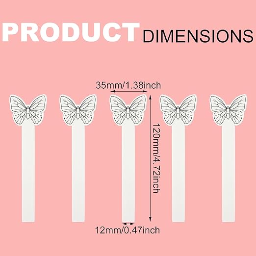 Honbay 100PCS Cute Butterfly Disposable Perfume Test Strips Essential Oils Paper Test Strips Smelling Test Paper White Testing Strips Aromatherapy Fragrance Tester Strips