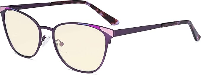 Eyekepper Blue Light Filter Glasses for Women- Butterfly Design Computer Eyegalsses with Transparent Blue Lens