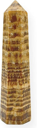 WholesaleGemShop 3 Inch Gemstones Obelisk Tower Jumbo Facet Aura Rock Crystal Natural Polished Earth Wand Spirit