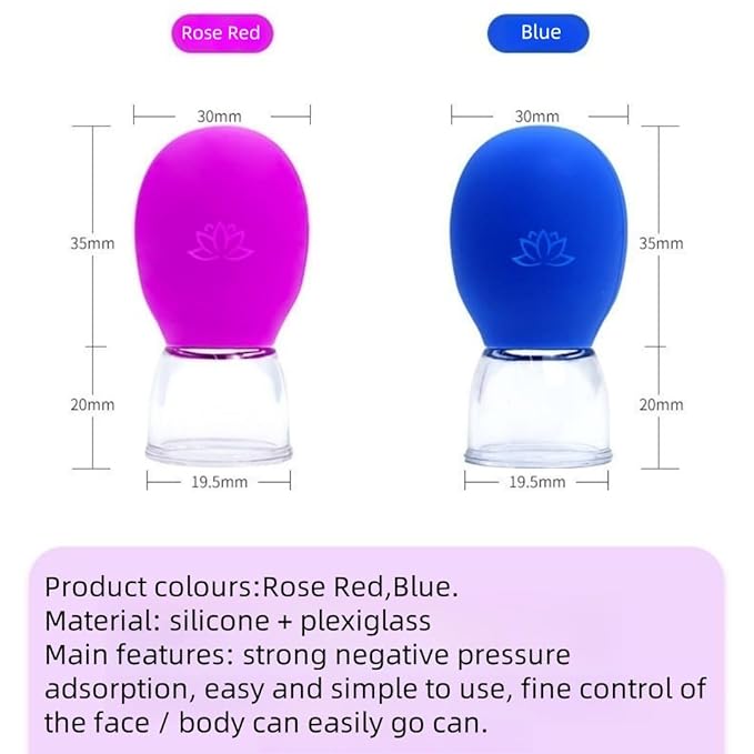 Facial Cupping | Nipple Corrector | Silicone Suction Massager for Facial Lifting, Rejuvenation and Postnatal Nipple Adjustment | Painless, Non-Invasive Beauty and Nursing Tools. 4PCS Pack